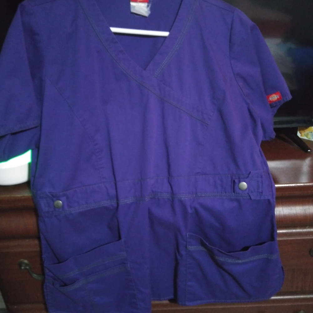 Grape colored scrub top. Worn once